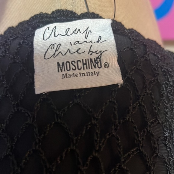 Moschino Cheap Chic Black Silk Velvet Crochet Fringe 2 PC Vest & Skirt Set - Picture 11 of 16
